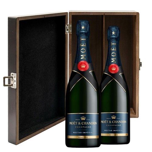 Moet & Chandon Nectar Demi Sec Champagne 75cl Double Luxury Gift Boxed Champagne